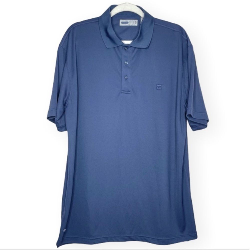 FILA navy polo collar shirt quick‎ dry performance